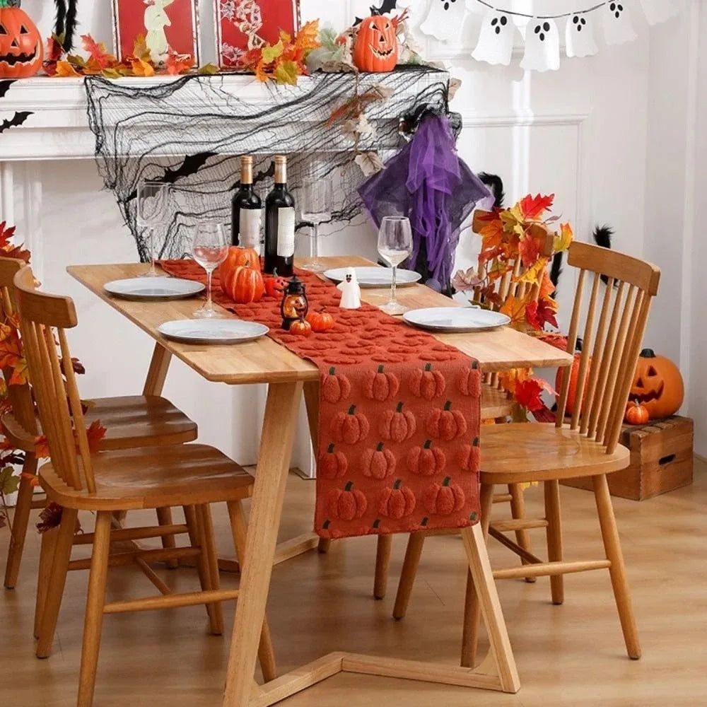 tableau halloween citrouille 3d orange décoration automnale maison festive polyester coton