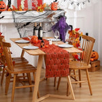 tableau halloween citrouille 3d orange décoration automnale maison festive polyester coton