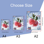 impression photo HD toile mural affiche graphique moderne motifs culinaires fruits légumes A2 A3