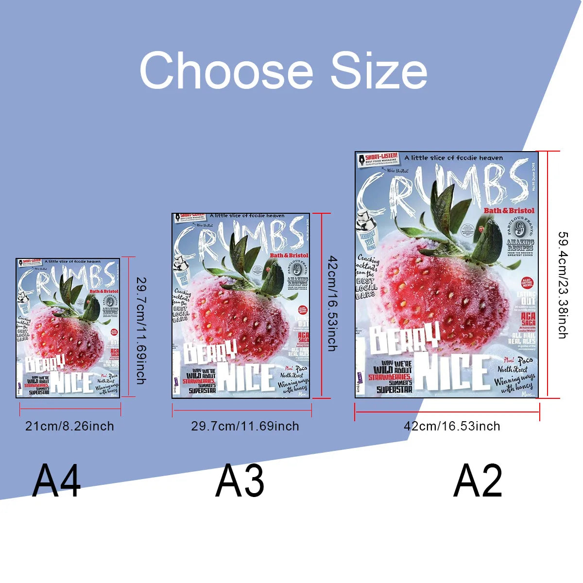 impression photo HD toile mural affiche graphique moderne motifs culinaires fruits légumes A2 A3