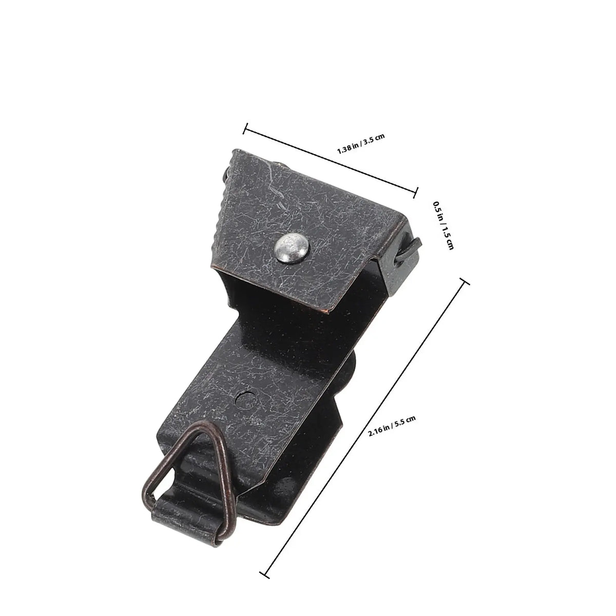 kit fixation stores clips métalliques vis ruban noir marron foncé tige bois éléments réparation