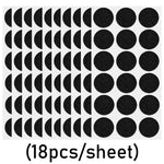 protecteurs meubles feutre adhésifs noir gris clair 30x30mm 28mm ronds carrés pratique utilitaire 18pièces