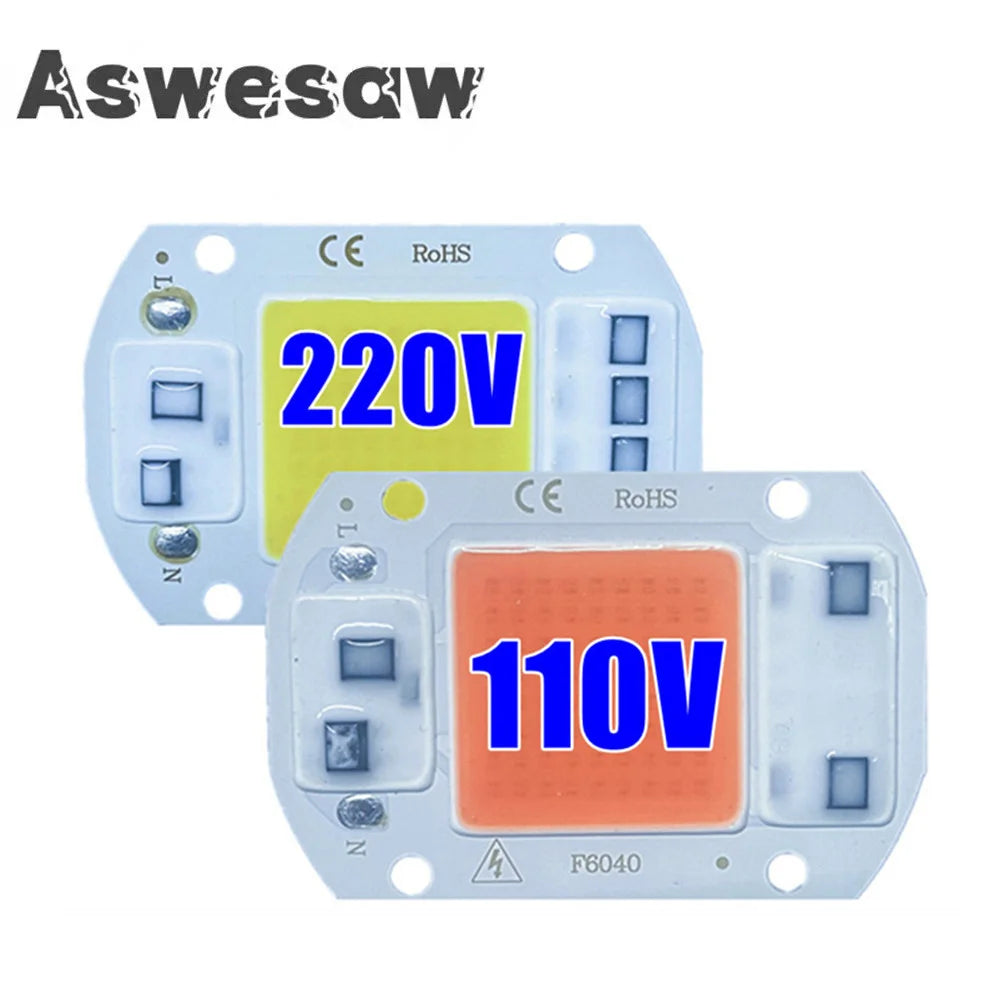 puce led cob aluminium projecteur éclairage extérieur puissance variable blanc chaud blanc