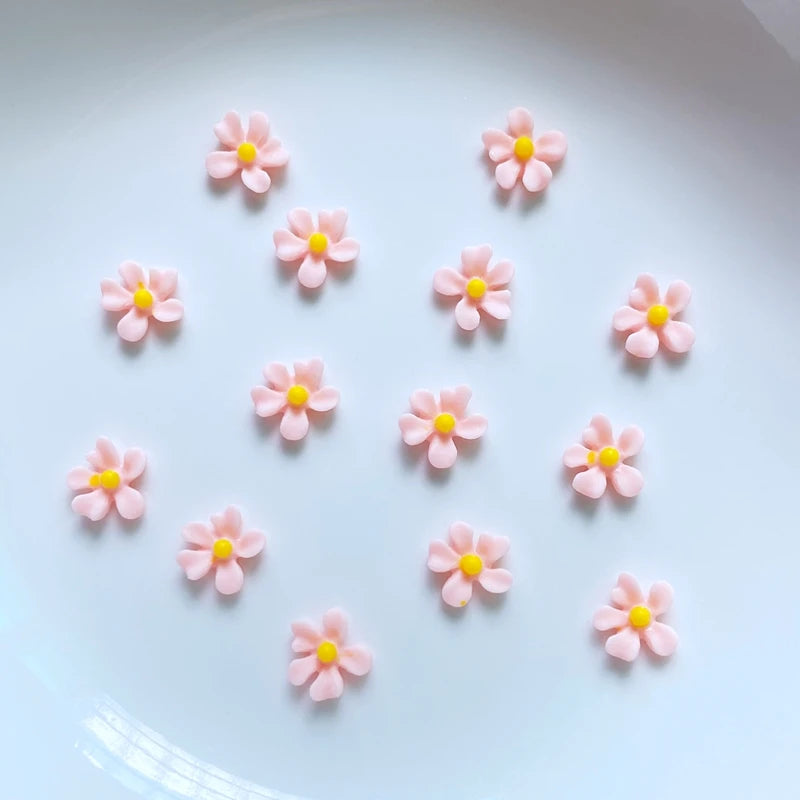 ornements résine fleurs colorées décoration bijoux accessoires coiffure enfantine simple 6mm
