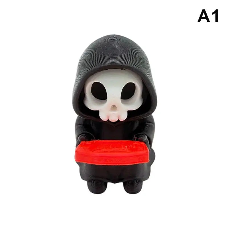 figurines squelette crâne bonbons casque livre halloween decoration maison erotique cartoony