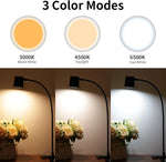 lampe led pince noire réglable col cygne moderne chevet placard