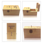 boîte bijoux bois naturel classique bouton fermeture useless box merry christmas marrie me