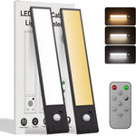lampes led détection mouvement noir blanc moderne télécommande fixations murales