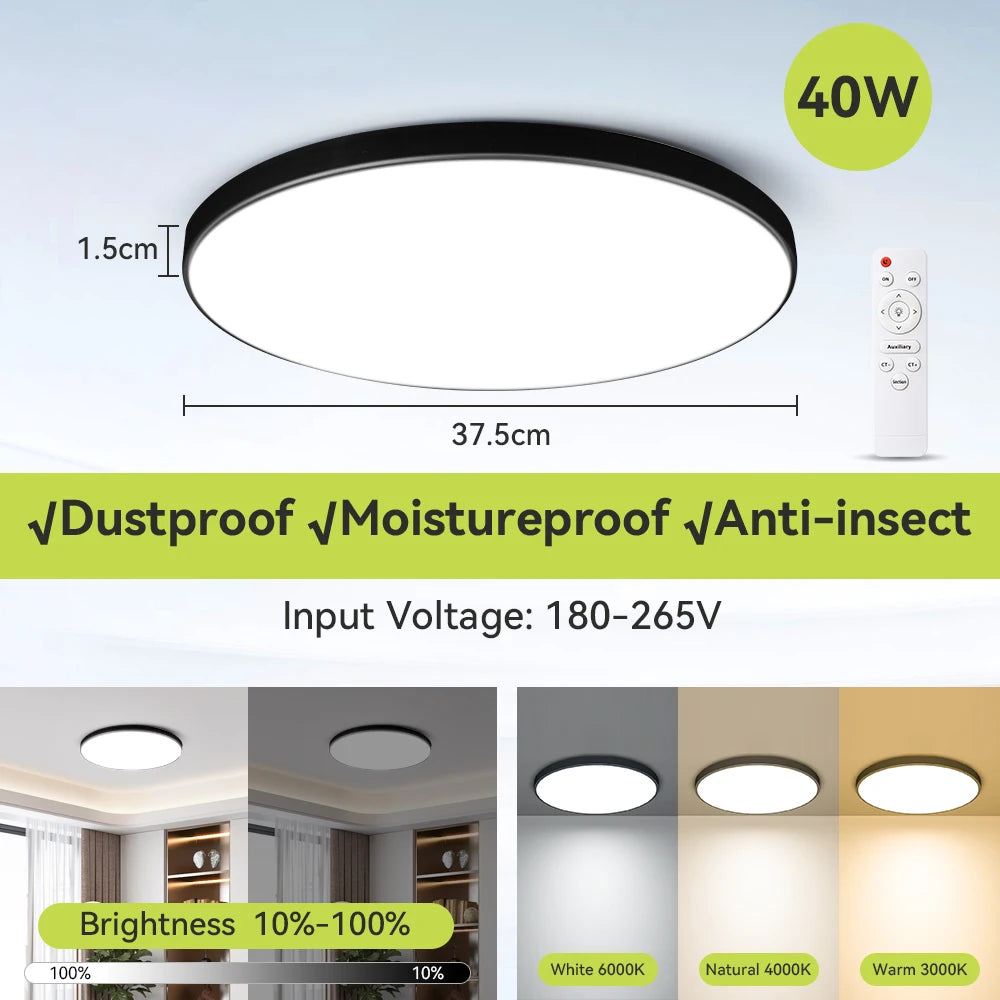 lampe led inteligente blanc moderne télécommande flux 249 2000w certifiée rohs ccc