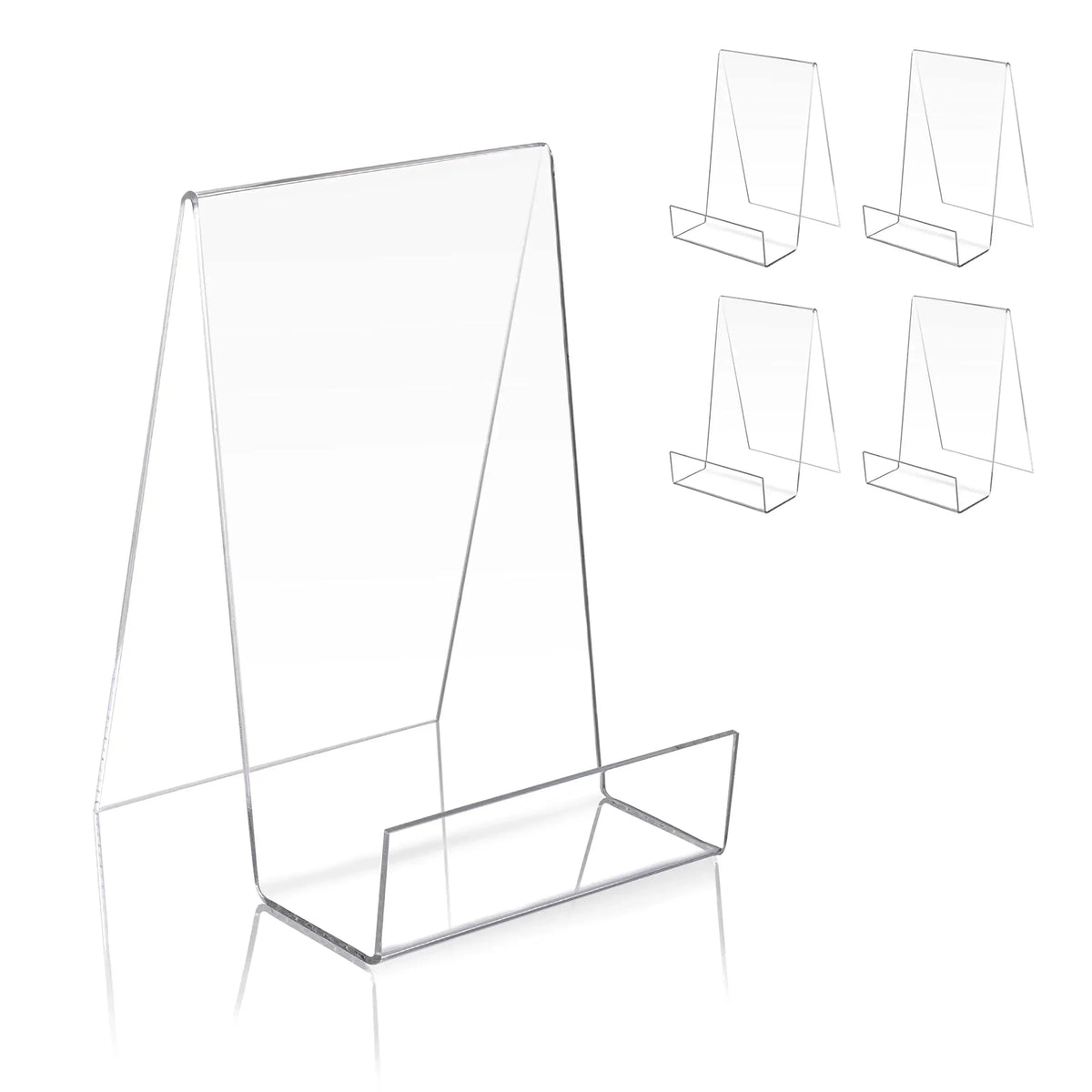 présentoir transparent moderne support livres photo triangle salon minimaliste translucide stockage