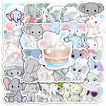 stickers éléphants cartoonaufs adhésifs multi couleurs adultes teens waterproof vinyl Pods Random