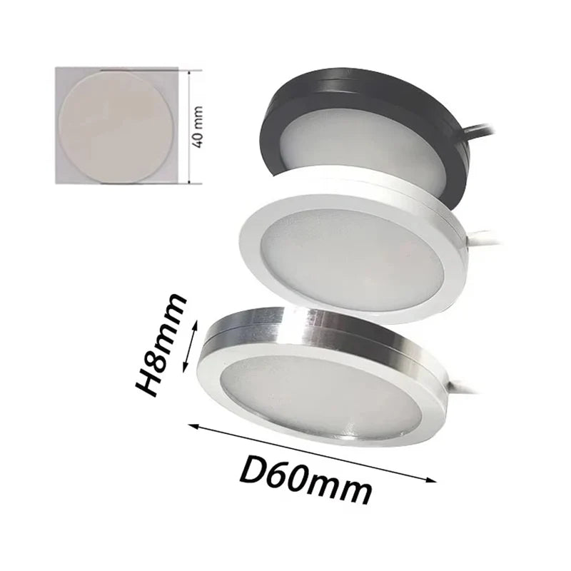 lampe led blanc moderne câble usb interrupteur grille d60mm h8mm minimaliste