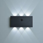 lampe murale led moderne noire bois blanc rechargeable adhésif minimaliste 6w 6leds
