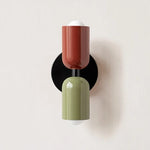 lampe murale moderne minimaliste noir vert olive rouille rose chambre cuisine salle manger
