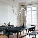 suspension lumineuse moderne boules translucides blanc salon chambre pendentif métal nordique lumière