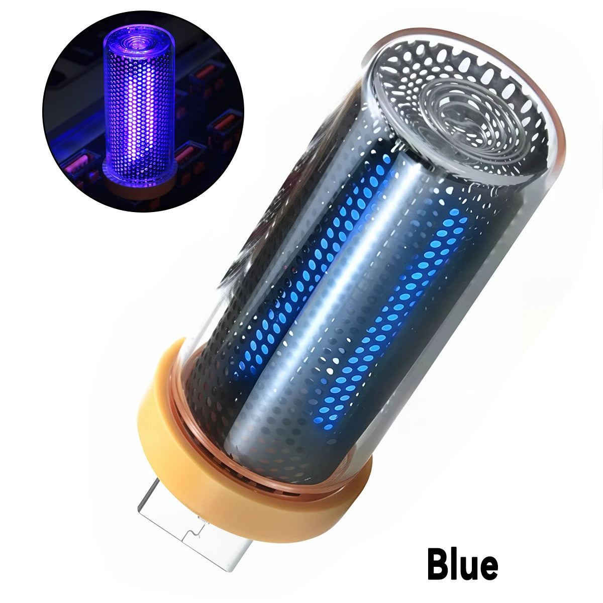 veilleuse led rechargeable violet perforée moderne tactile rgb urgence chambre nuit usb