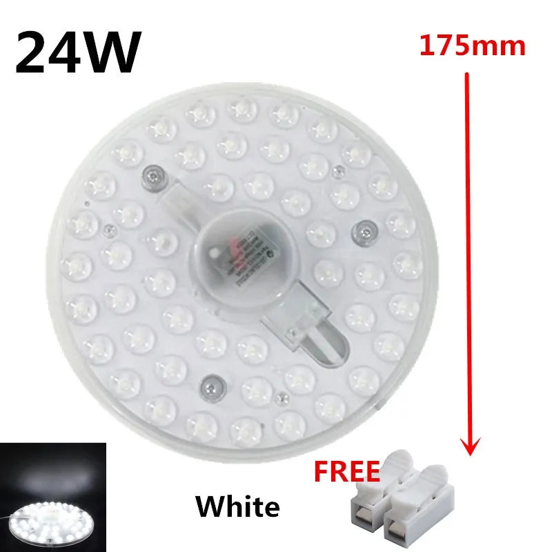 lampe led plafonnier rond diodes aimants blanc moderne haute luminosité 12w 18w 24w