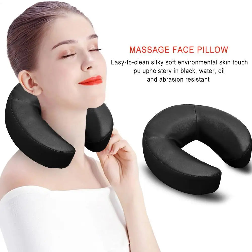 coussin massage noir simili cuir mousse ultra doux confort easy to clean lit tête