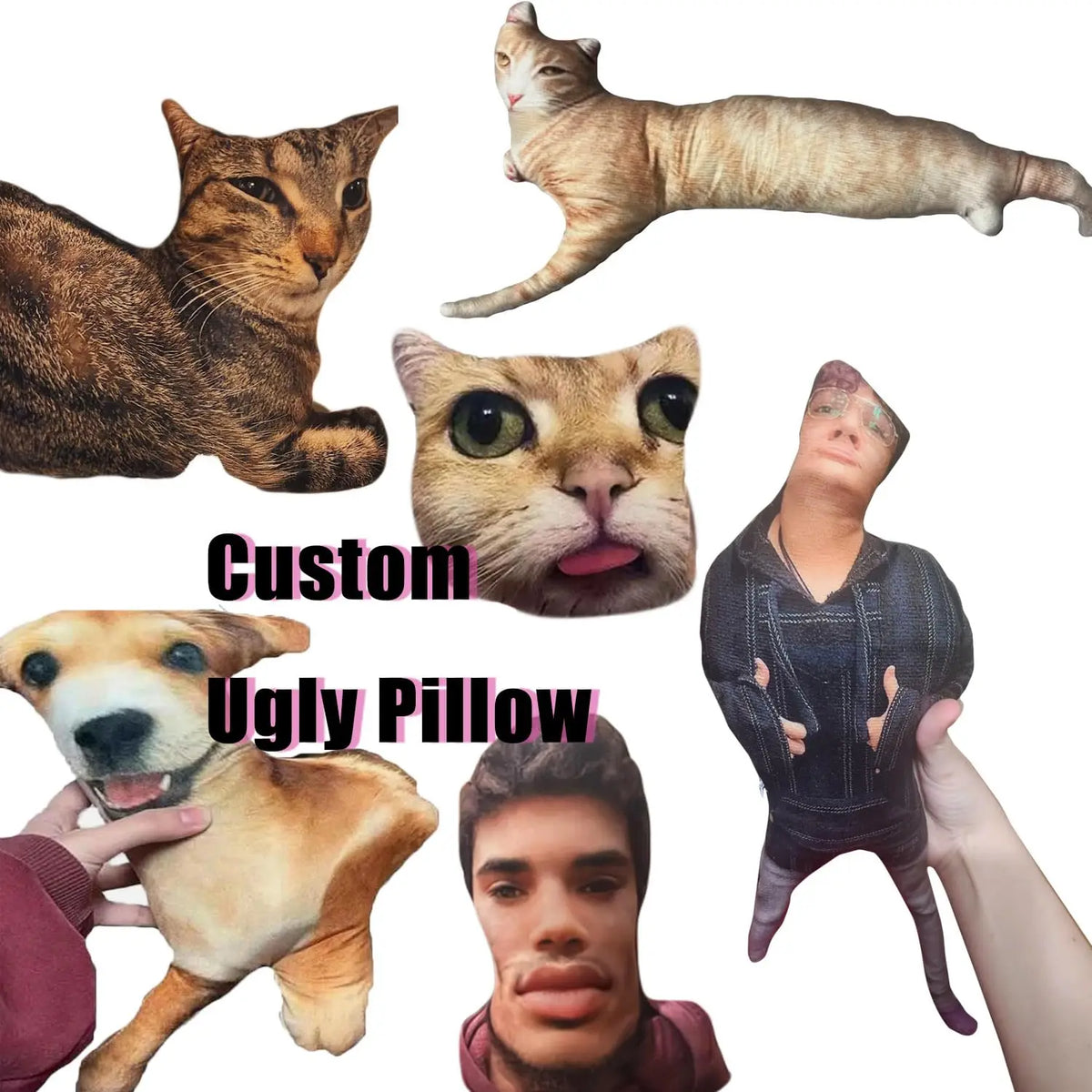 coussin personnalisable imprimé animaux humoristique fibre polyester chat chien siège maison
