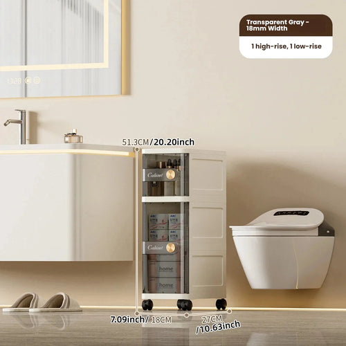 meuble rangement moderne tiroirs portes coulissantes porte pivotante beige clair plat lisse roulettes