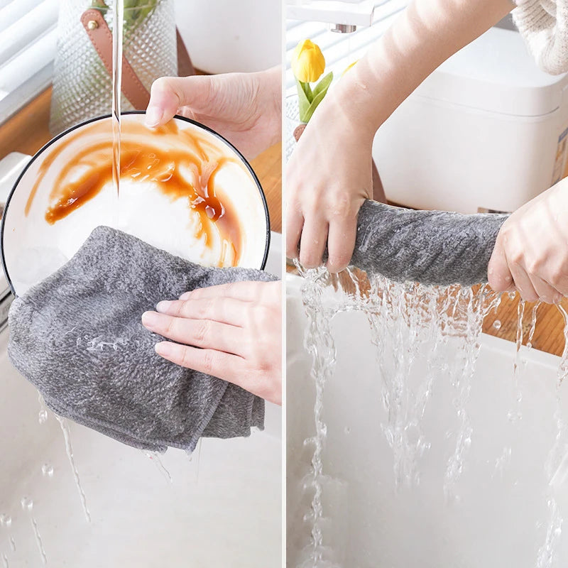 serviettes cuisine gris microfibre sèchage rapide lavable machine 20x20cm 25x25cm 30x30cm modernes utilitaires