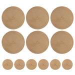 tapis table classique tissage rond marron clair respectueux environnement 34cm diamètre assiette fourchette couteau
