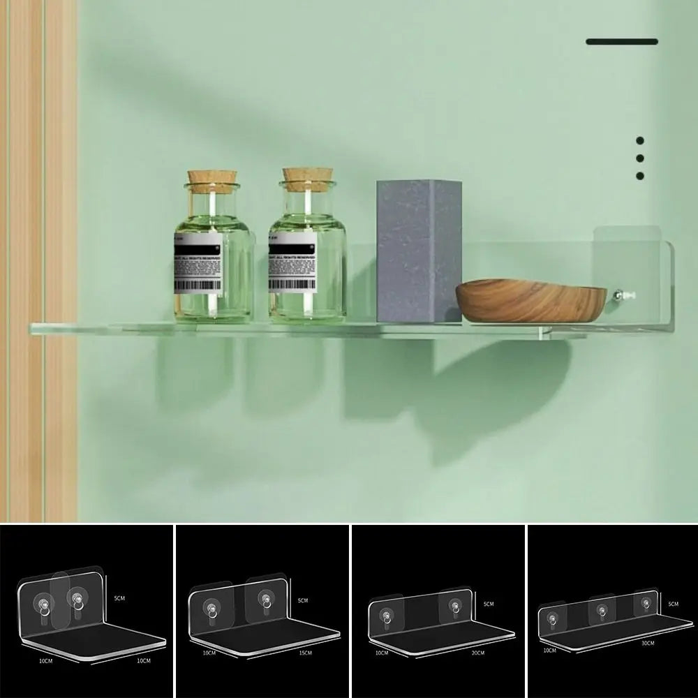 étagère murale transparente moderne 10cm 15cm 20cm 30cm noirs minimaliste
