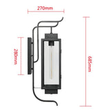 lampe murale classique transparente noir ip55 fer éclairage maison e27