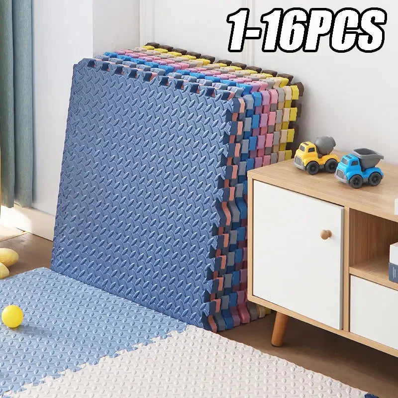 tapis sol modulable puzzle gym fitness pvc antidérapant clips fixation sport intérieur moderne