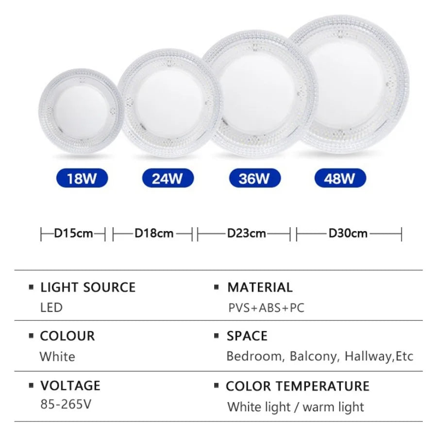 lampe led blanc imitation diamant cristal minimaliste chambre balcon couloir 3000k 6000k
