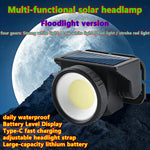 lampe frontale solaire rechargeable usb haute luminosité étanche camping pêche running