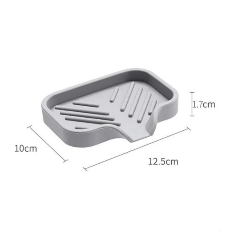 support savon gant cuisine gris silicone adhésif moderne organisation évier plat lisse