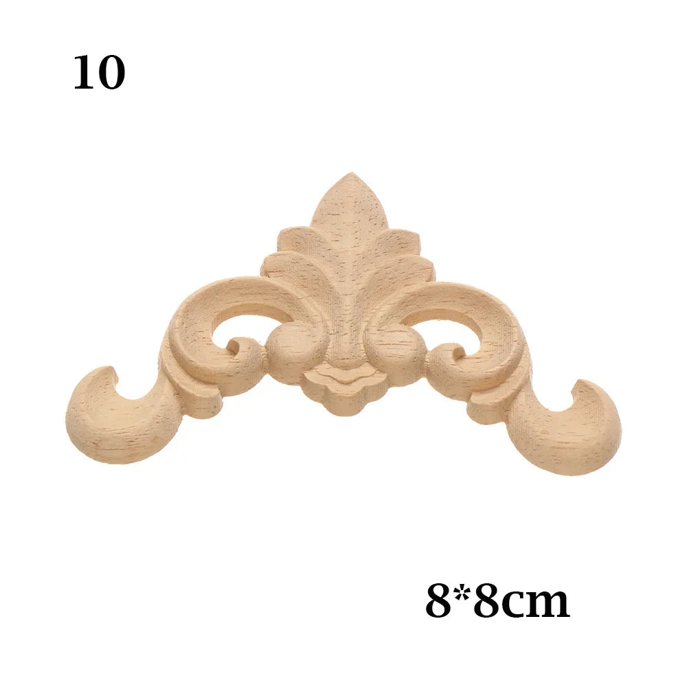 appliques decoratives bois floral sculptees baroques naturelles decoration murale farmhouse classic