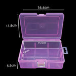 boîtes rangement transparentes couleurs pastel compartiments divisés poignées intégrées modernes bijoux emballage pratique