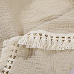 couverture bébé tranché maternité coton bambou motifs solides quatre saisons beige rose jaune orange
