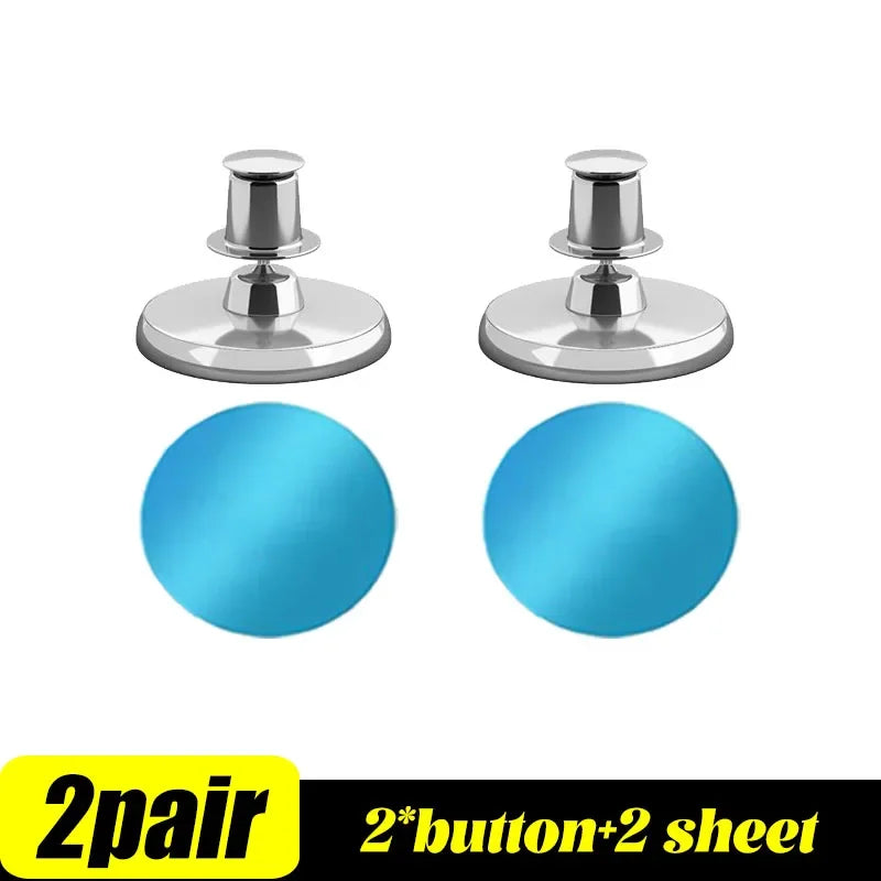 boucles magnétiques argent modernes adhésives détachables 17mm 20mm 25mm cặp đôi
