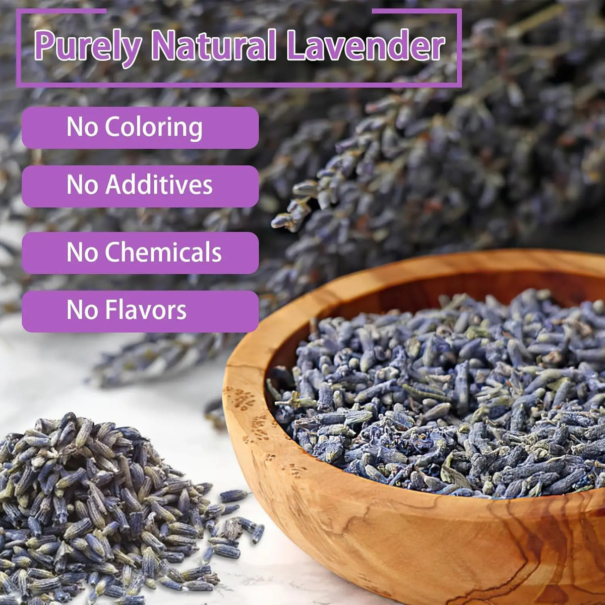 fleurs séchées lavande violette blanche decoration maison artisanal intérieur 100g 200g 400g