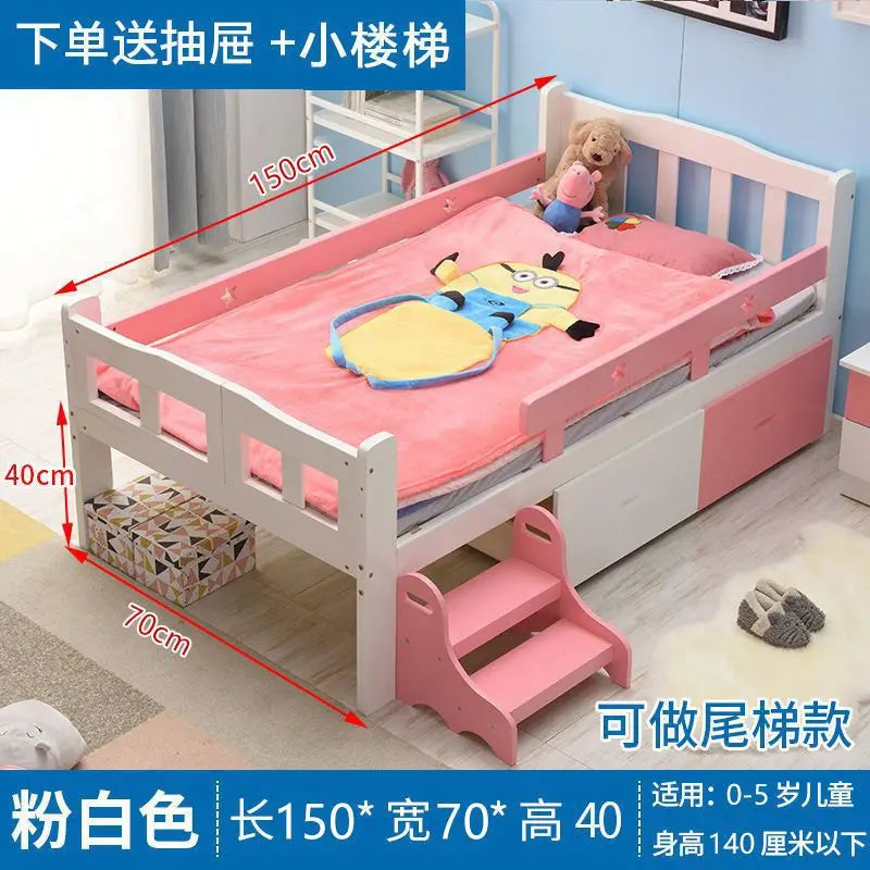lit enfant bois rose bleu blanc naturel classique sans motif tapis jouets commode