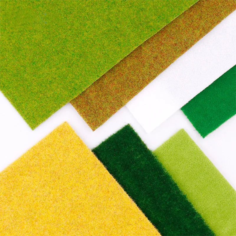 tapis turfe artificielle jaune vert light green dark green plat disposition architecturale bricolage
