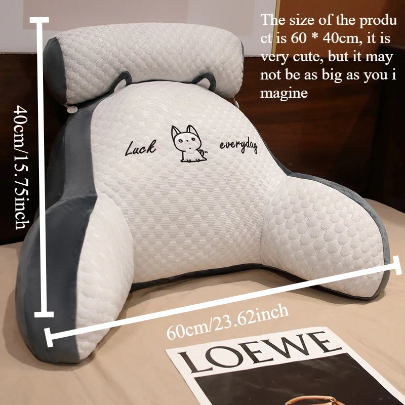 oreiller lecture forme gris blanc moderne amovible lavable massage mousse pe polyester coton pointillé