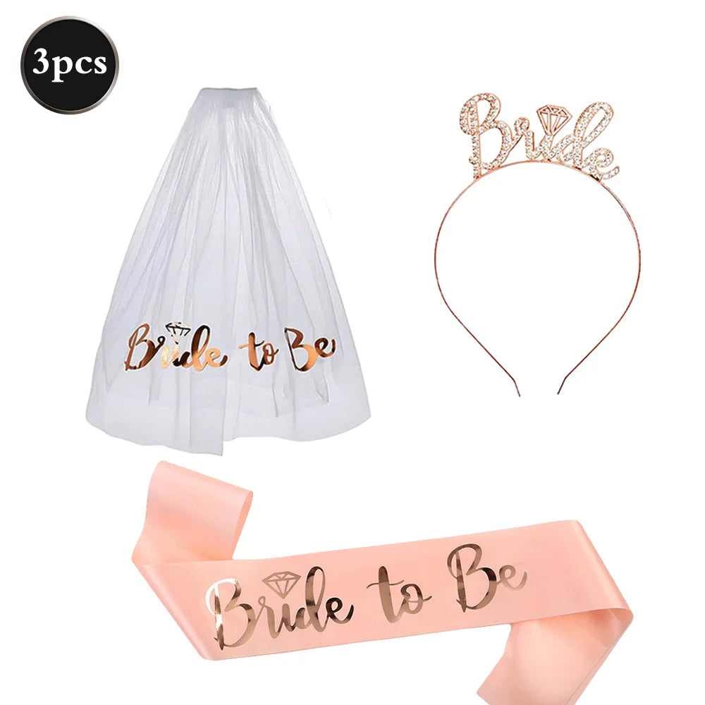 décoration mariage bannière bride to be ceinture tulle confettis diadème accessoires fiançailles