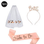 décoration mariage bannière bride to be ceinture tulle confettis diadème accessoires fiançailles