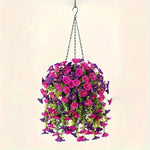 guirlande fleurs artificielles violet rose vert moderne décoration maison mariage anniversaireintérieur
