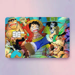 autocollants protection carte bancaire one piece anime personnages dessin animé multicolore adhésifs cartes visite