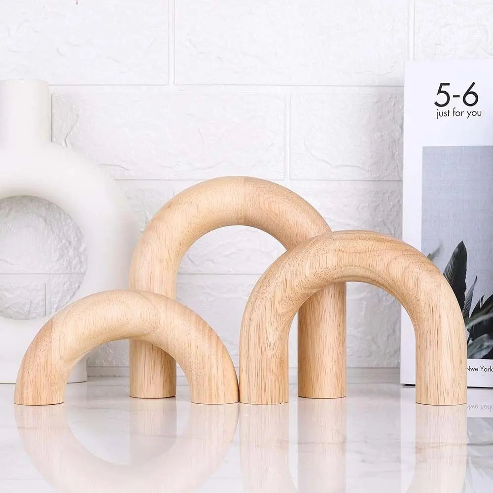 arches bois naturel blanc noir modernes intérieur décoration minimaliste