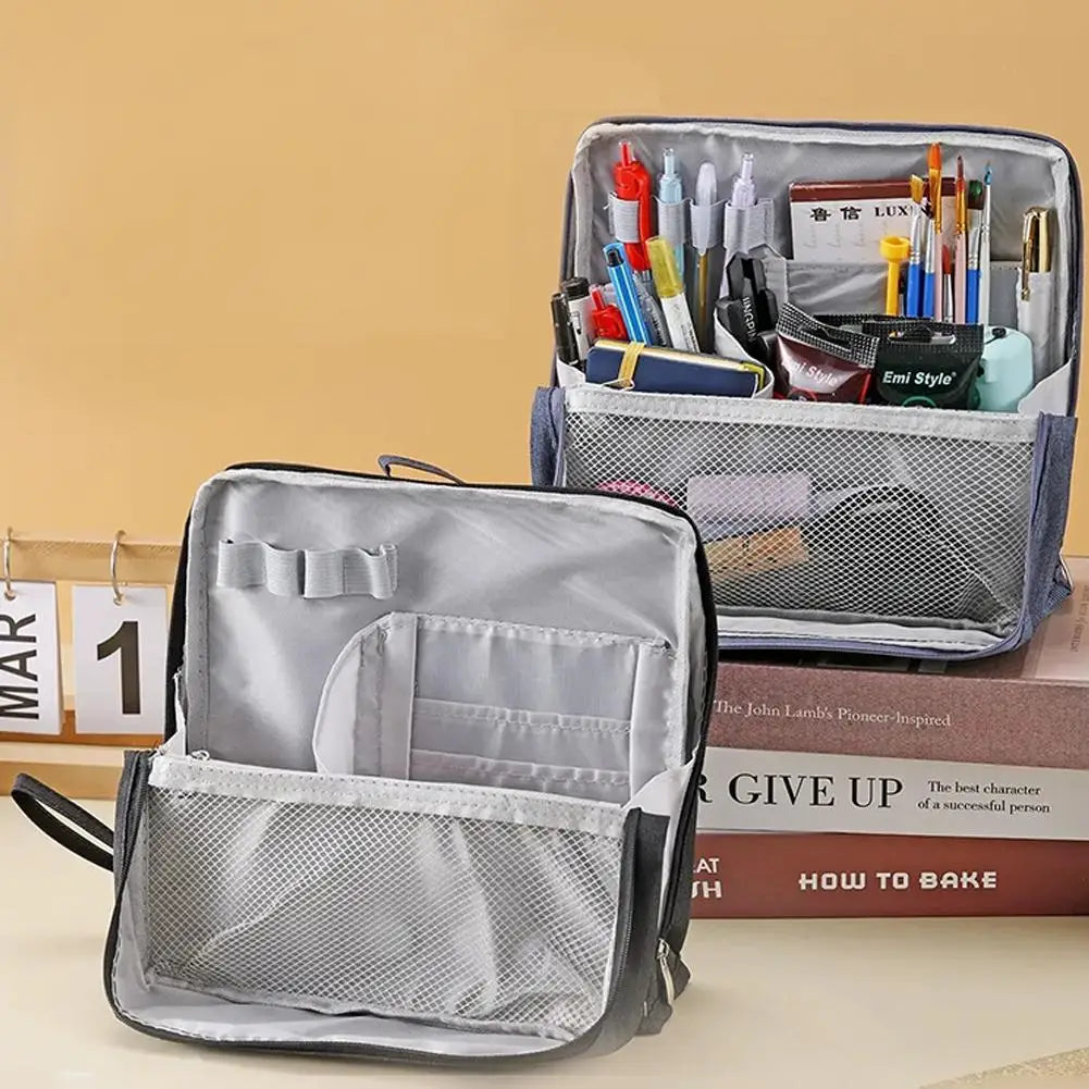 sac main moderne gris poignées compartiments fermé pratique voyage