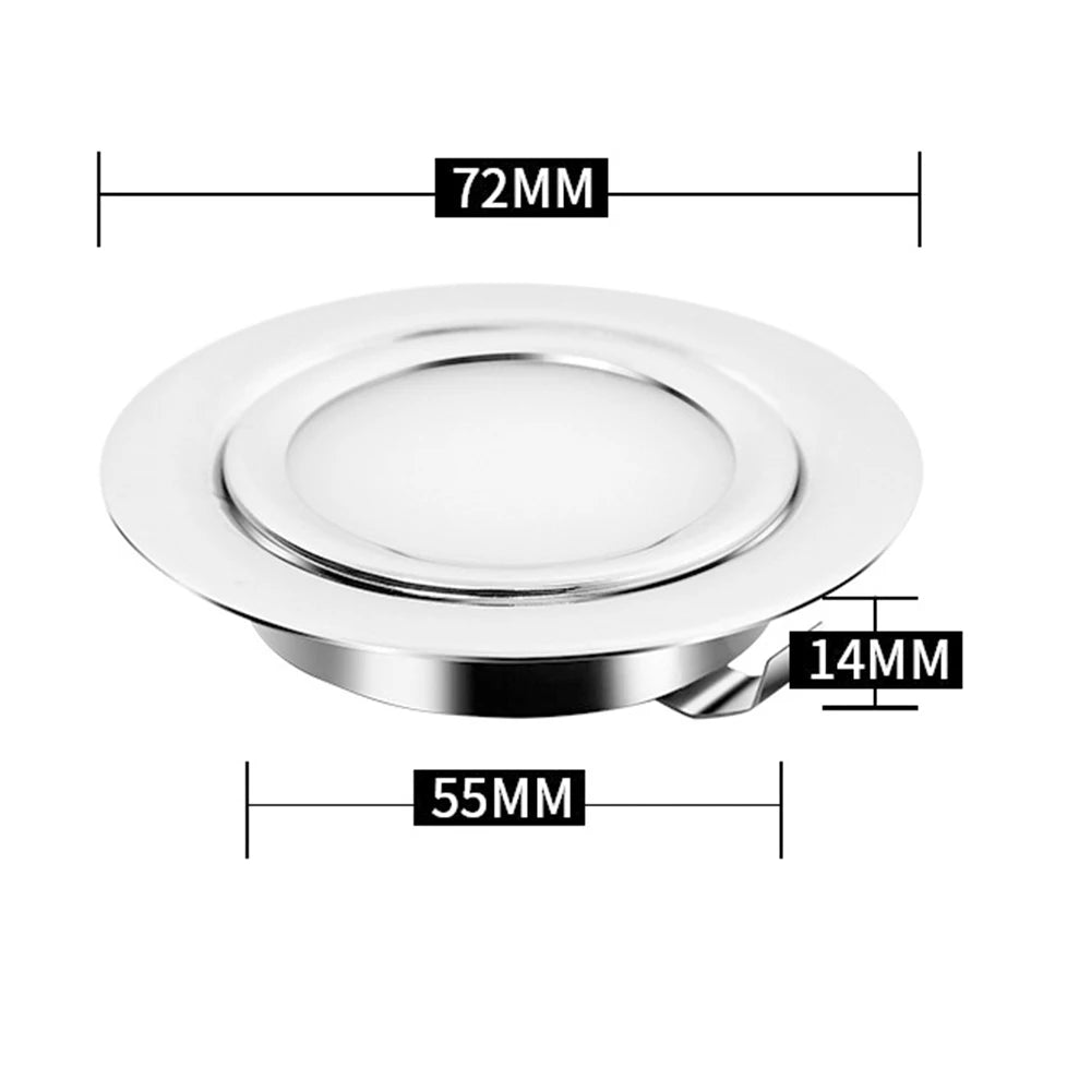 Spot LED nickel noir chrome ip65 12v 24v 3w rond moderne câble teflon led
