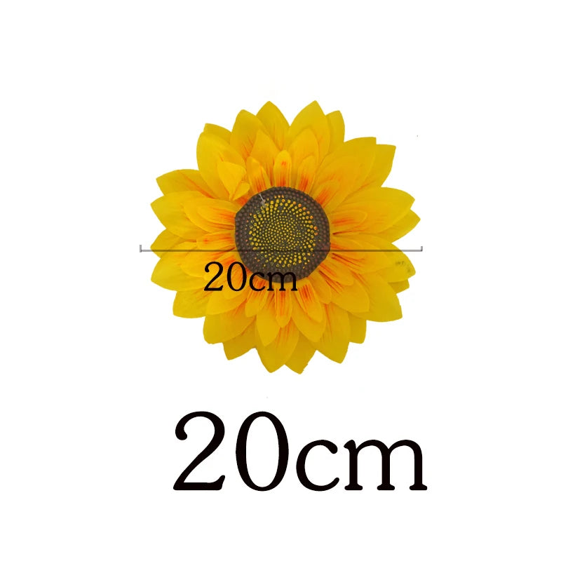fleurs artificielles tournesol grandes tailles decoration moderne elastique Jaune vert marronintérieur