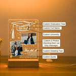 cadre lumineux personnalisable transparent moderne photo nom université citation année