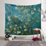 tapisserie murale décoration chambre van gogh tournesol nuit étoilée tissu artistique grand